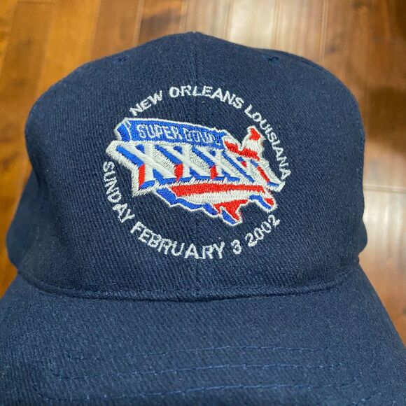 NFL 2002 Super Bowl XXXVI 36 New Orleans Navy Strapback Hat Cap Men's One Size - Picture 2 of 6